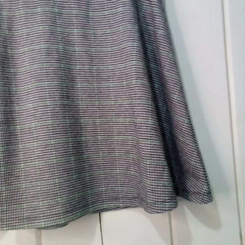 Loft Skirt Women XS A-Line Short Plaid Classic Black Green